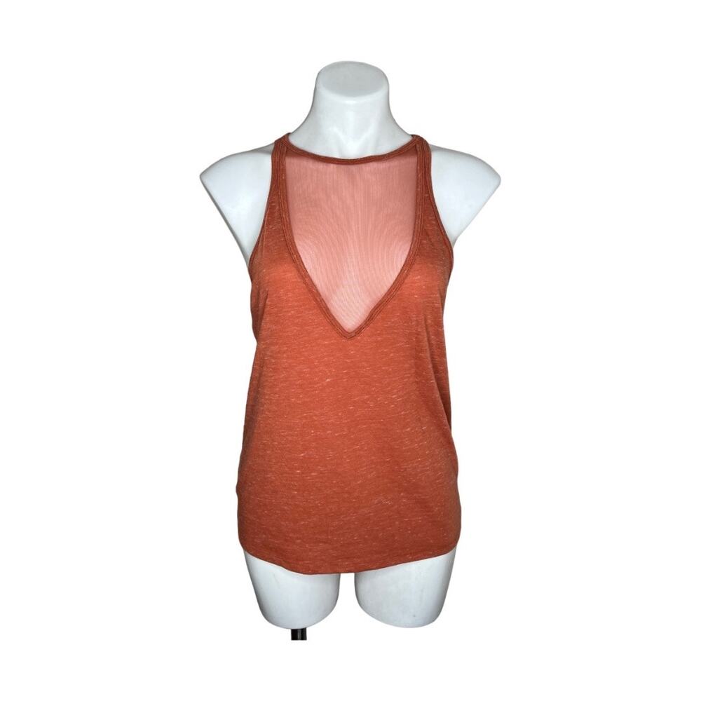 VICTORIA SPORT Mesh Neckline Tank Size Small